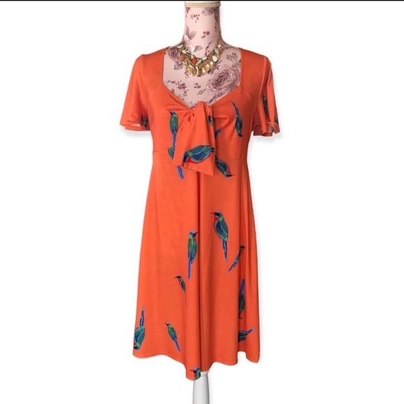 ASOS tropical Parrot print skater dress - Picture 1 of 4